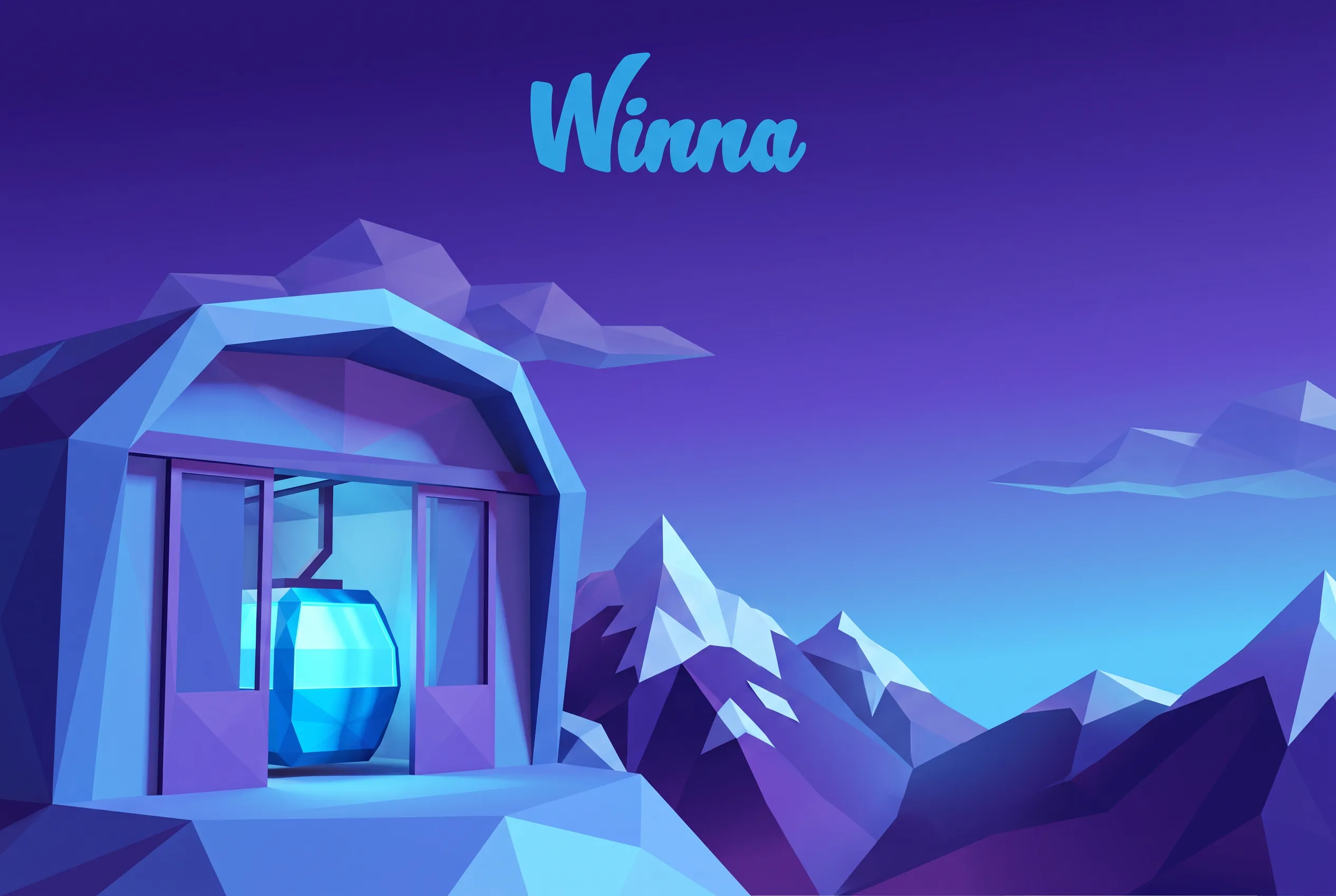 Winna Registrierung in der violett-blauen Alpenwelt